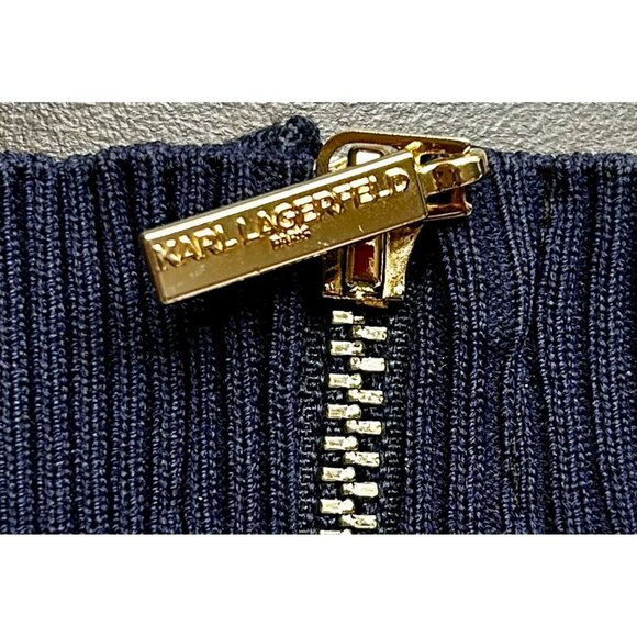 KARL LAGERFELD PARIS Handkerchief Hem Boho Festival Luxe Mixed-Print Dress Sz 10 - Picture 5 of 8